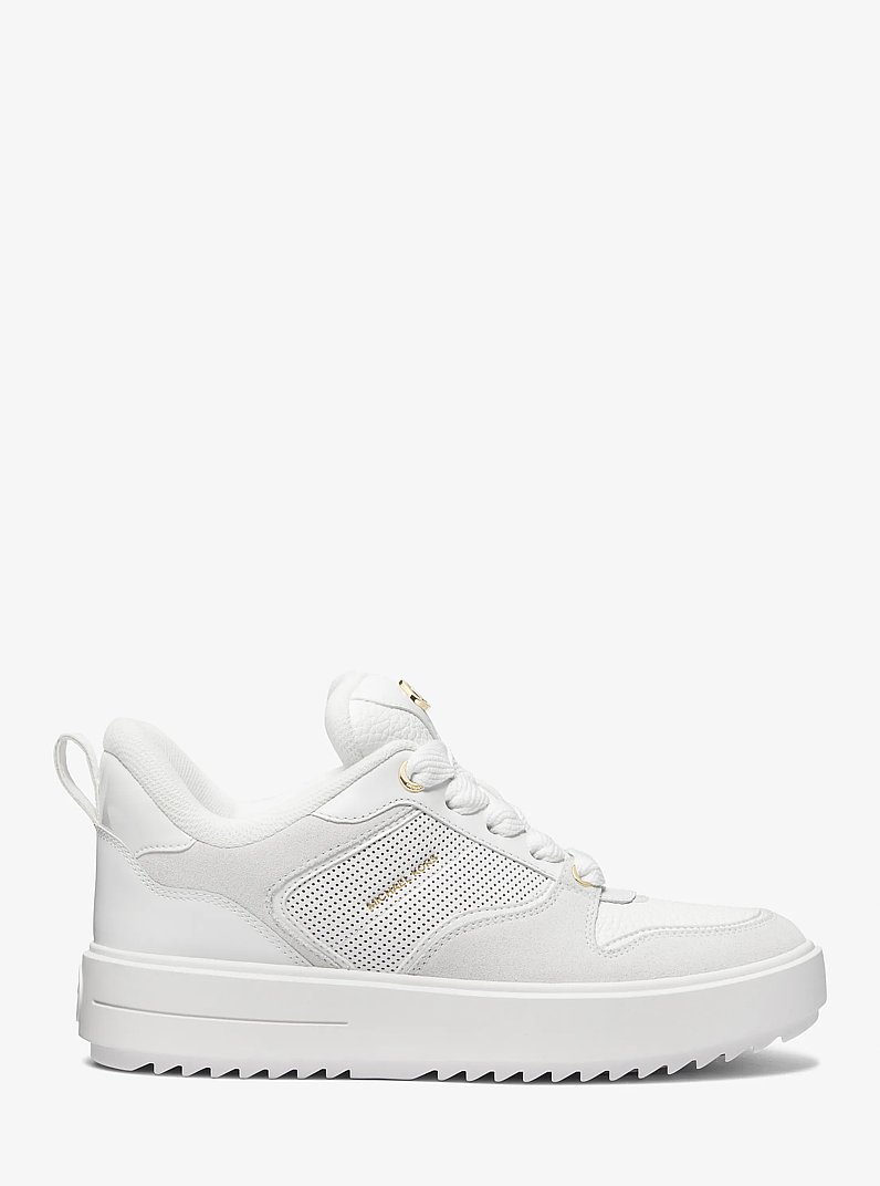 Zapatilla Rumi de piel con plataforma in BLANCO INTENSO | Michael Kors