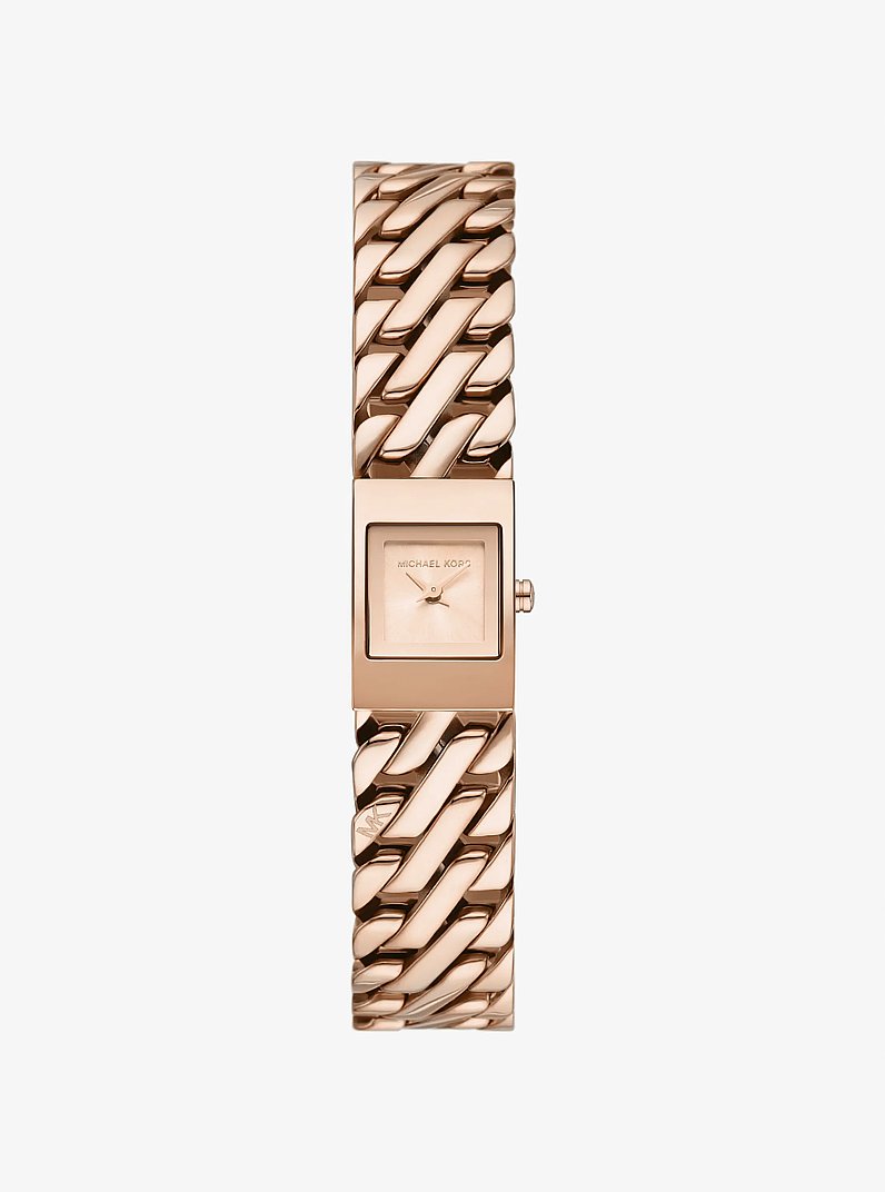 Mini Darrington Rose Gold-Tone Chain-Link Watch in ROSE GOLD | Michael Kors