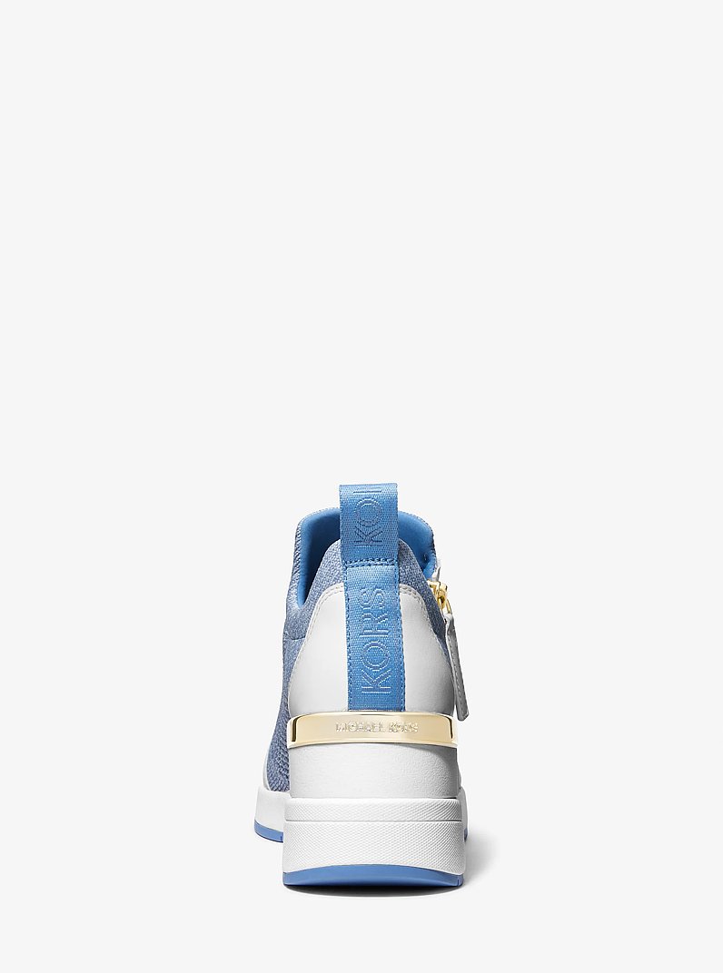 Willis Stretch Knit Trainer in BLUE HAZE MULTI | Michael Kors