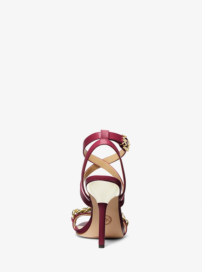 Sandalia Asha de piel con adorno in MORA | Michael Kors