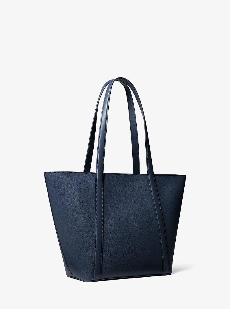 Borsa tote Pratt grande in pelle Saffiano in NAVY | Michael Kors
