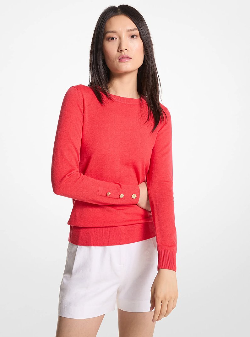 Sweater aus Merinowolle in KORALLE | Michael Kors