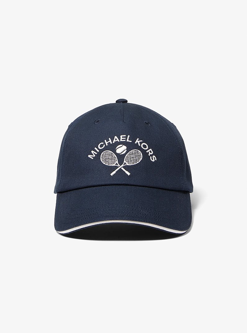 Casquette en coton avec broderie tennis in BLEU MARINE | Michael Kors