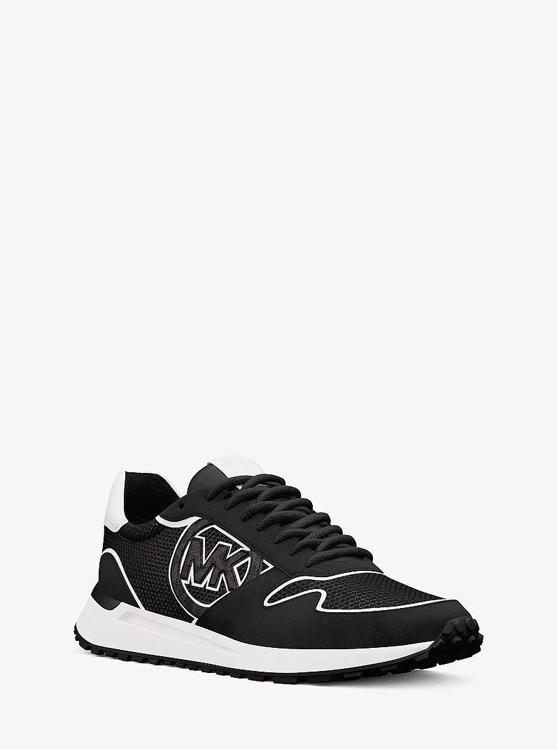 Dax Mixed-Media Trainer in BLACK | Michael Kors