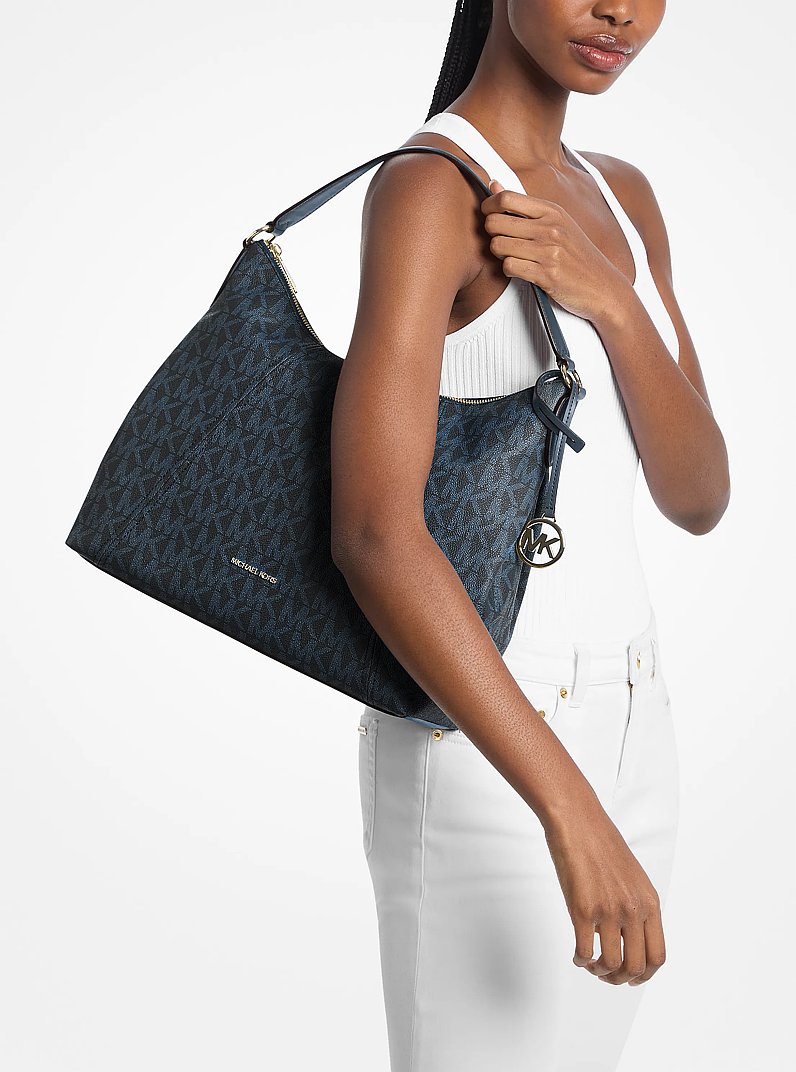 Sienna Large Signature Logo Convertible Shoulder Bag in ADMIRAL | Michael Kors
