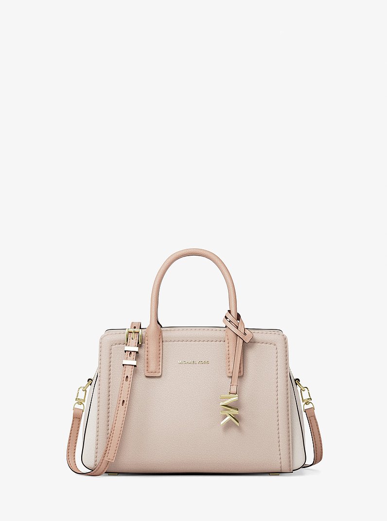 Laila 様 Laila Medium Leather Satchel with Card Case in BLACK | Michael