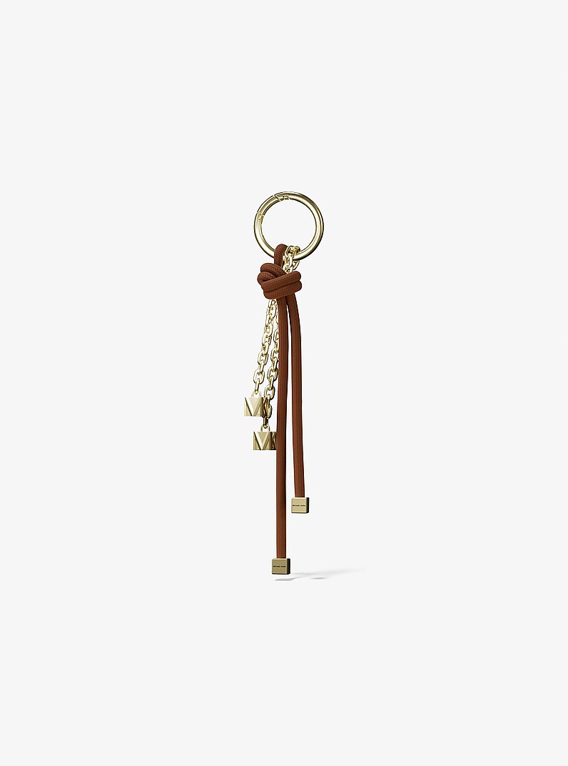 Gold-Tone and Cord Bag Charm in CARAMEL | Michael Kors