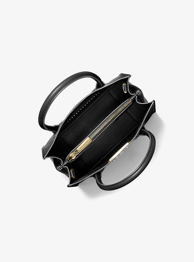 Mercer Medium Perforated Crossbody Bag in BLACK - Sale | Michael