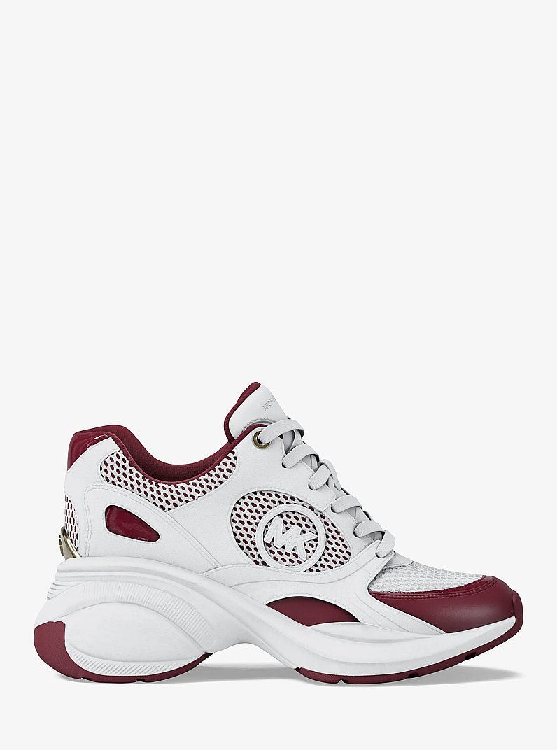 Zuma Leather and Mesh Trainer in MULBERRY | Michael Kors