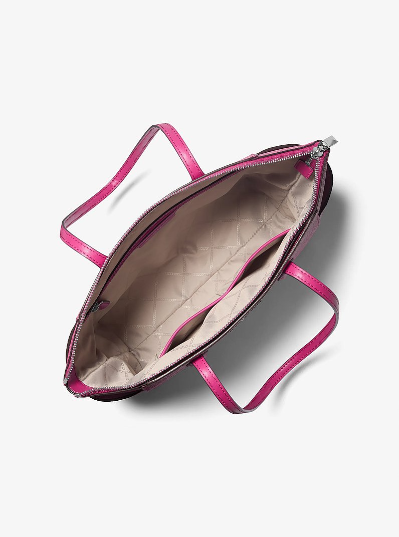 Marilyn Medium Signature Logo Tote Bag in WILD BERRY | Michael Kors