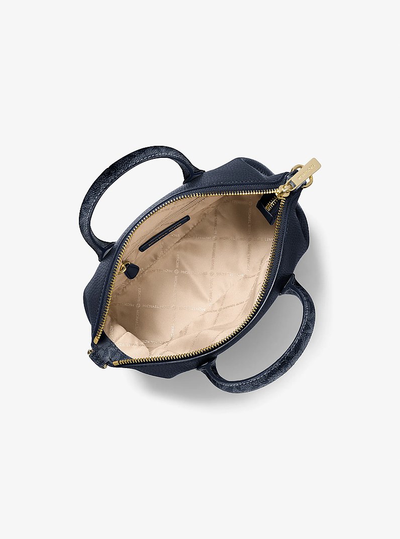 Hyde Small Pebbled and Signature Logo Satchel