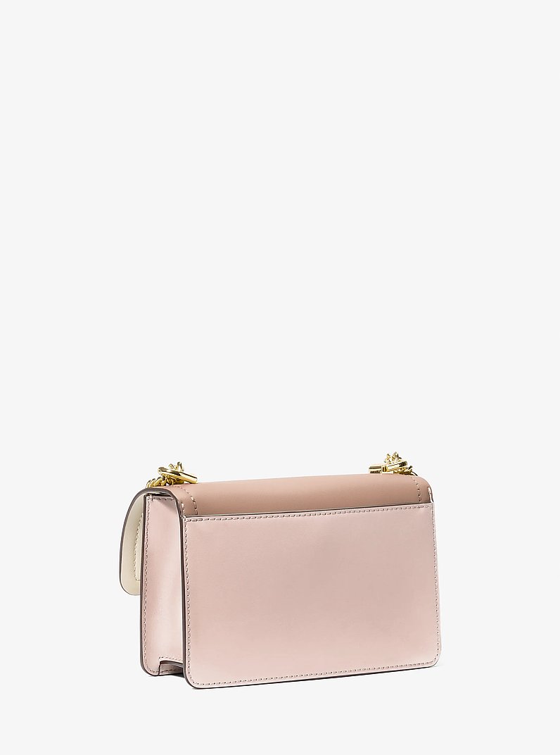 Heather Extra-Small Color-Block Leather Crossbody Bag in SFP/LTCR/FWN | Michael Kors