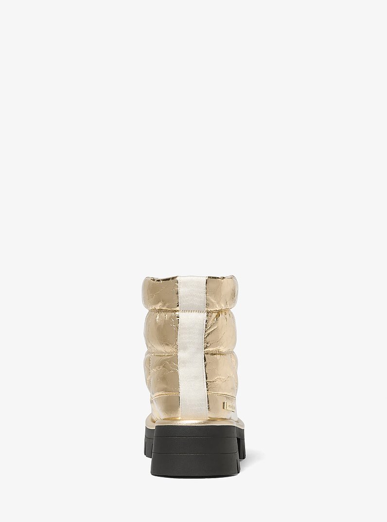 Barton Crackled Metallic Leather Boot in PALE GOLD | Michael Kors