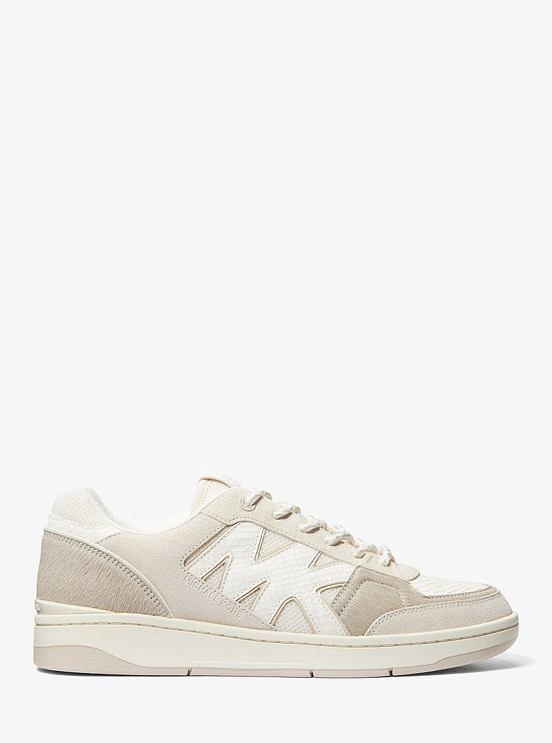 Rebel Mixed-Media Sneaker in BONE MULTI | Michael Kors