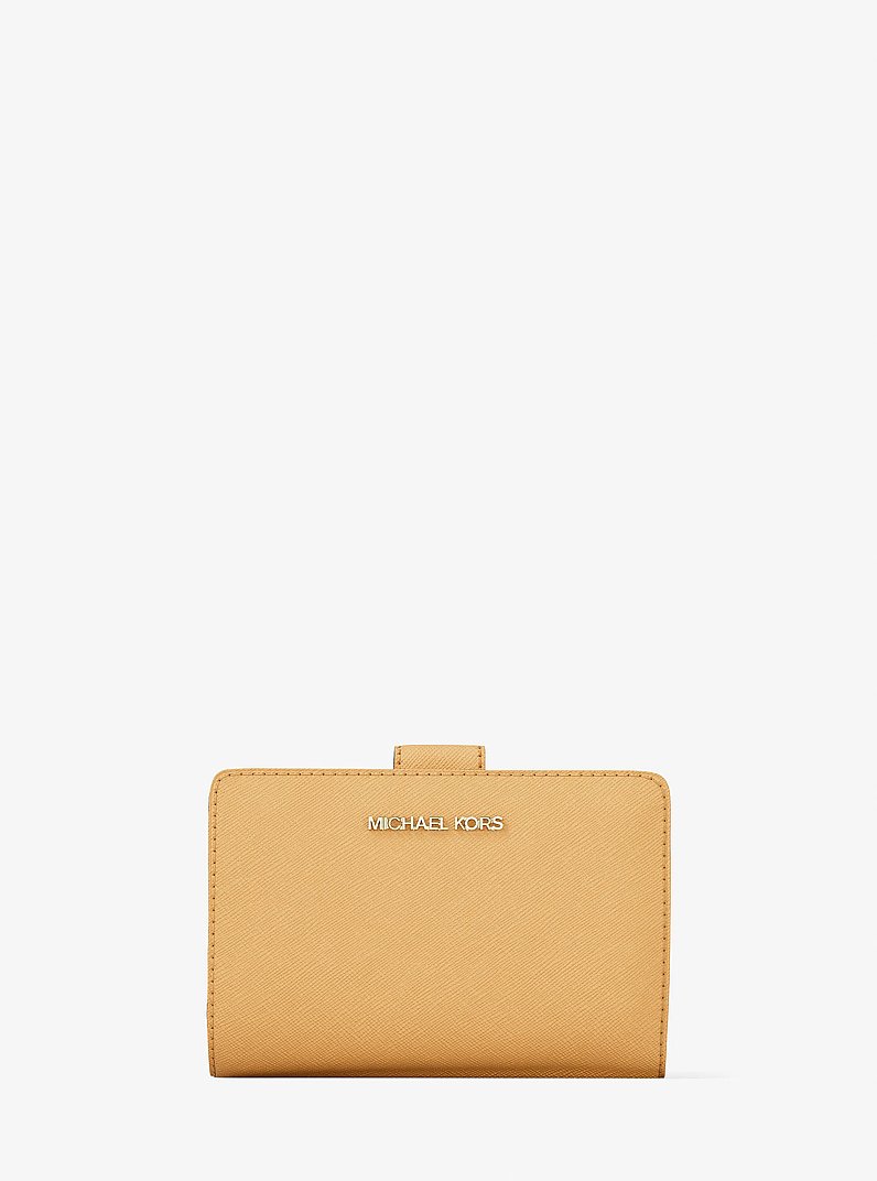 Medium Crossgrain Leather Wallet in HONEYWHEAT | Michael Kors