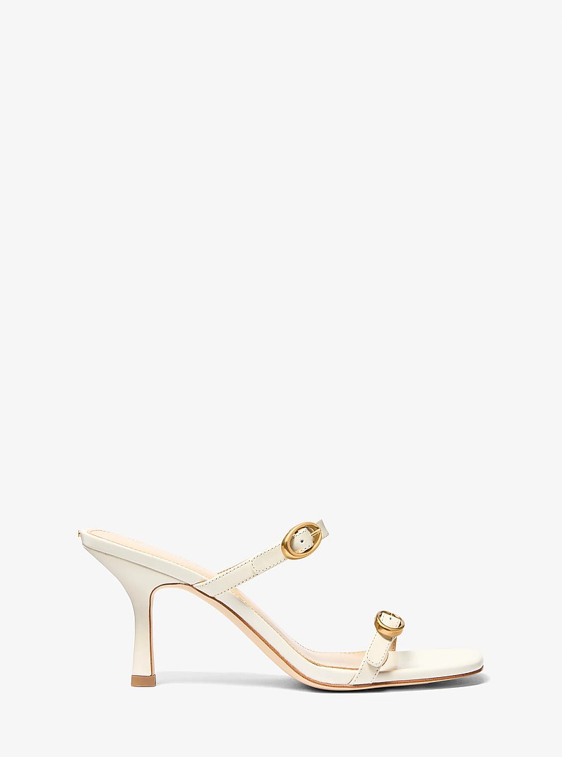 Kya Leather Sandal in EGGSHELL | Michael Kors