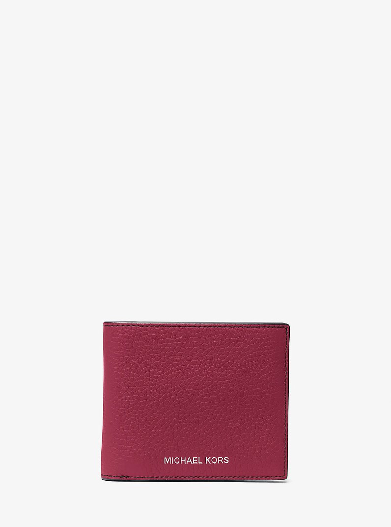 Hudson Pebbled Leather Billfold Wallet in MULBERRY | Michael Kors