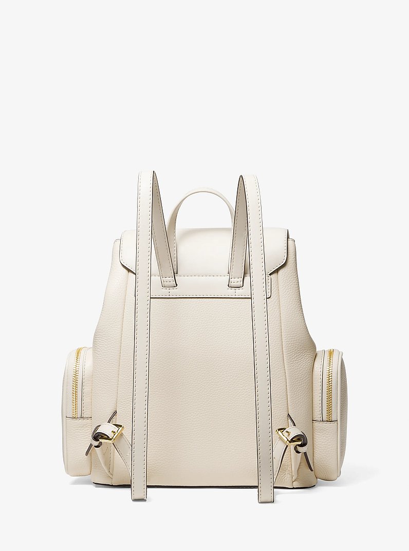 Mochila Jet Set mediana de piel granulada in CREMA CLARO | Michael Kors