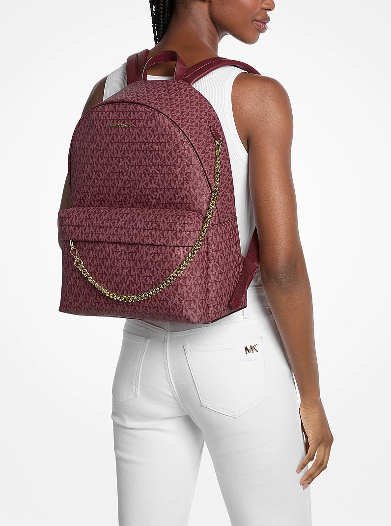 Mochila Slater grande con logotipo exclusivo in CEREZA | Michael Kors