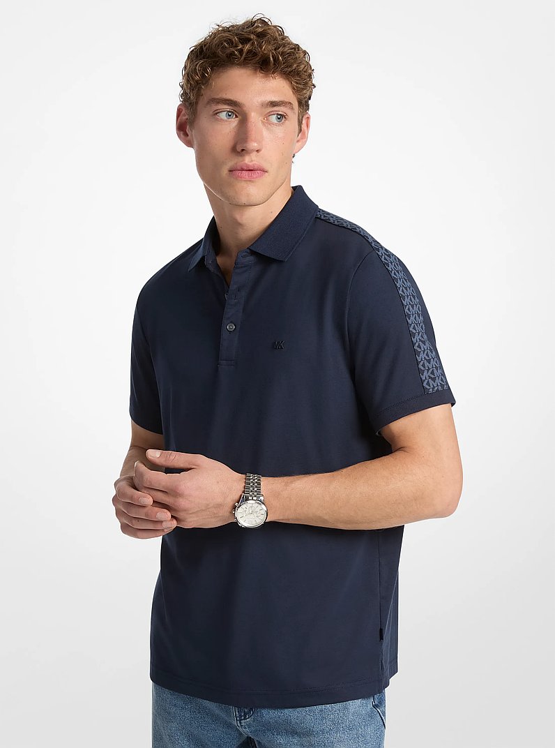Poloshirt aus Baumwolle mit Logo in MIDNIGHT | Michael Kors