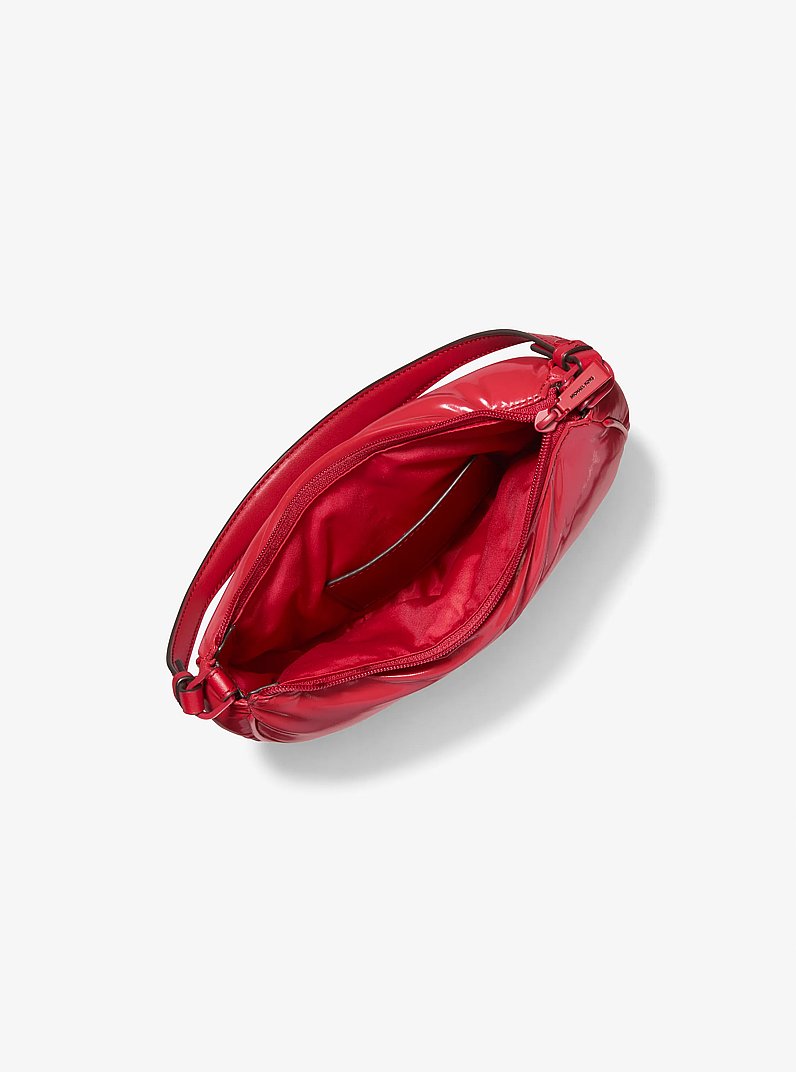Kyla Small Puffy Convertible Pochette in CRIMSON | Michael Kors