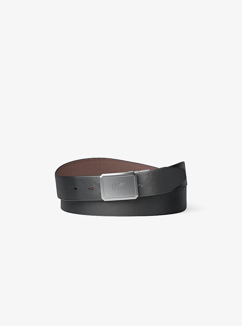 Reversible Leather Belt in MOCA/NEGRO | Michael Kors