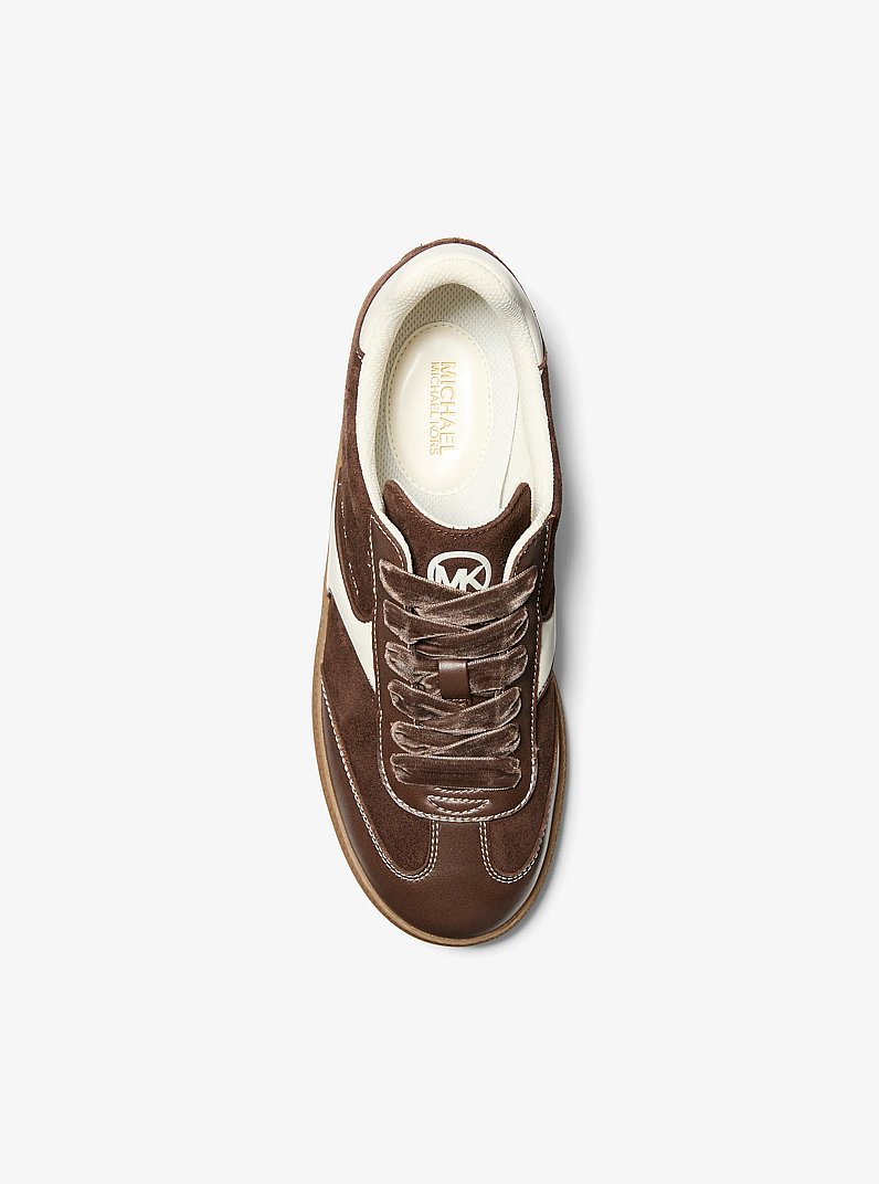 Benny Polyester Microsuede Sneaker in NUTMEG | Michael Kors