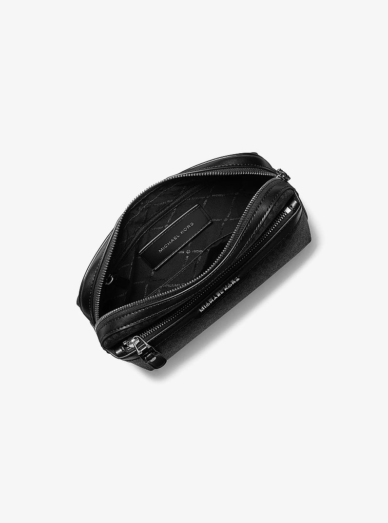 Monospalla Jet Set con stampa logo in NERO | Michael Kors
