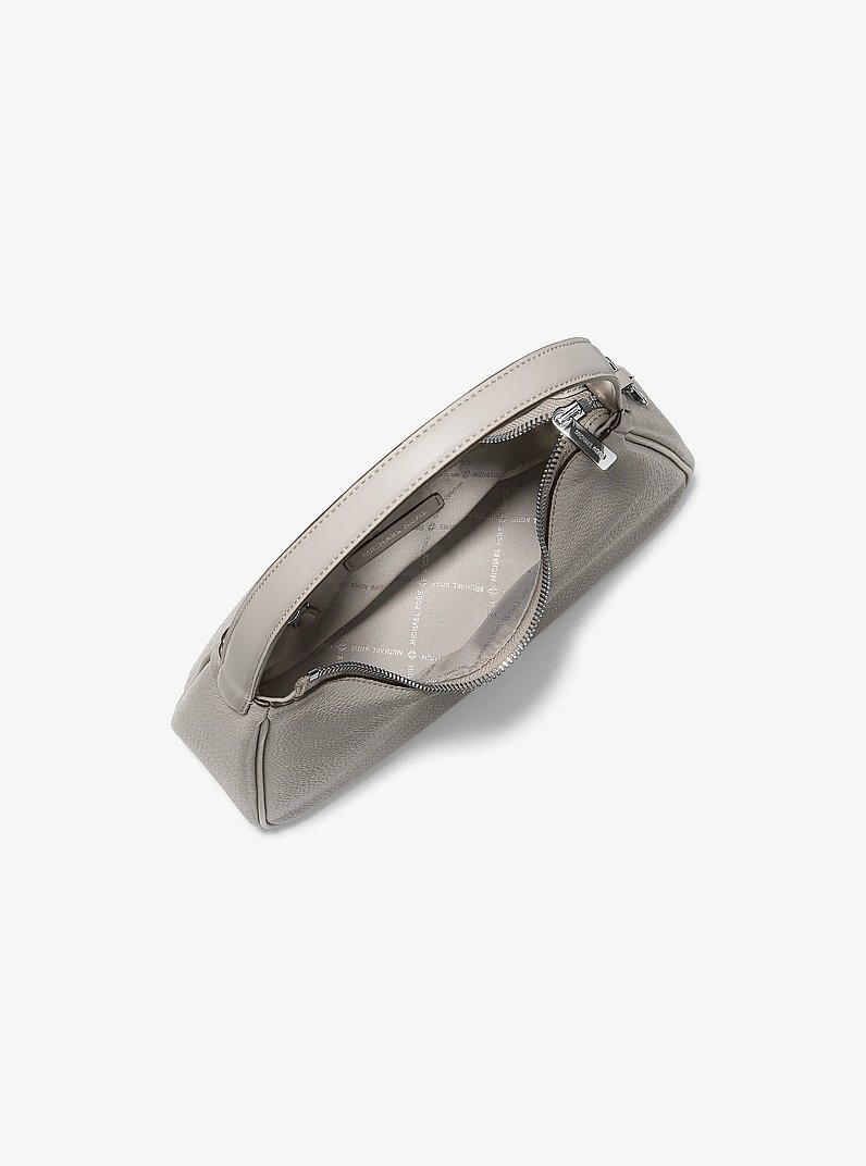 Petit sac &agrave; &eacute;paule boh&egrave;me Nayla en cuir grain&eacute; in GRIS PERLE | Michael Kors