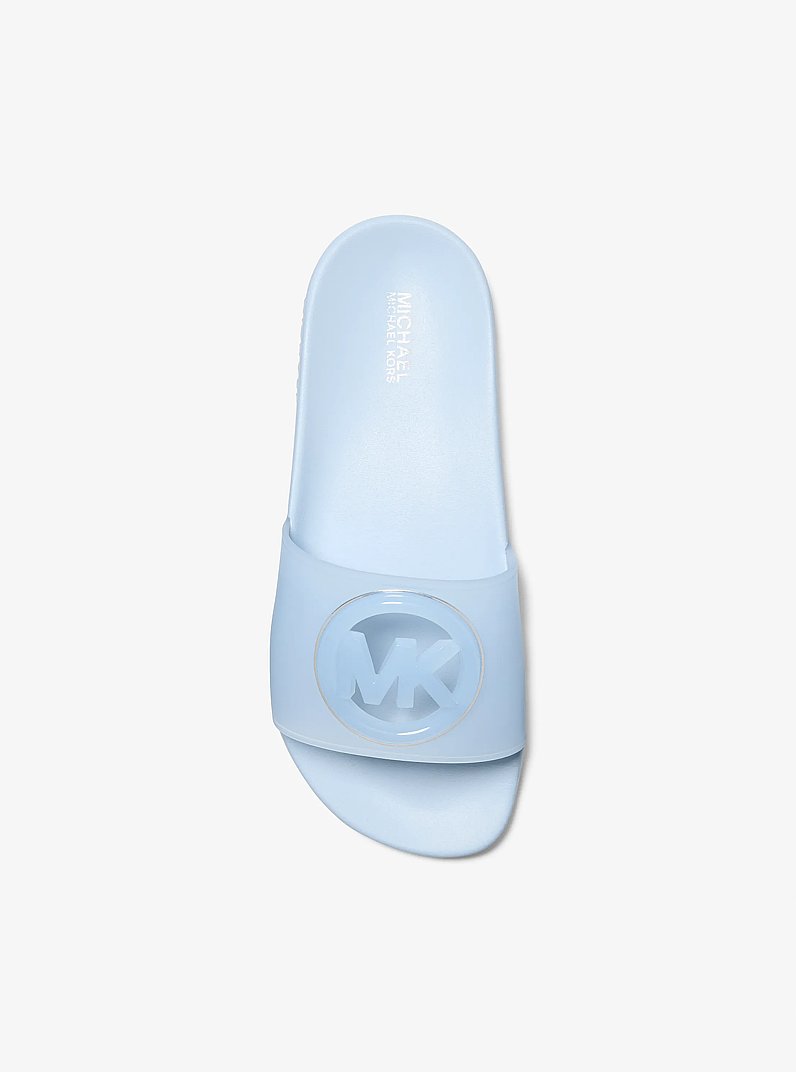 Penny PVC Slide Sandal in PALE OCEAN | Michael Kors