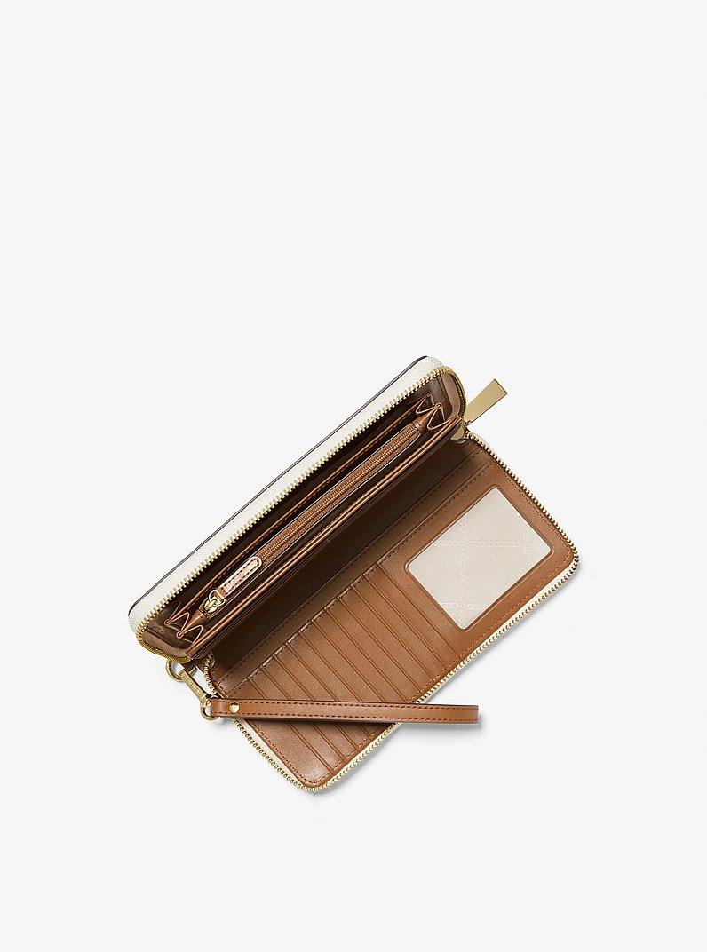 Large Logo Continental Wallet in VANILLA | Michael Kors