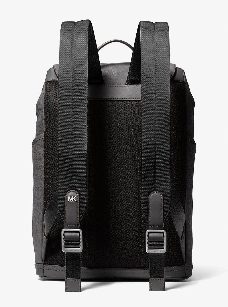 Hudson Medium Pebbled Leather Backpack in SLATE | Michael Kors