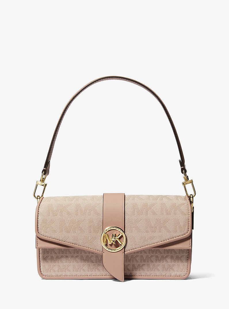 Greenwich Medium Logo Jacquard Shoulder Bag