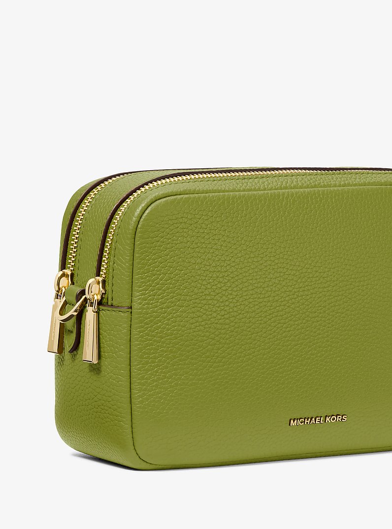Bryant Medium Pebbled Leather Camera Crossbody Bag in MEADOW GREEN | Michael Kors