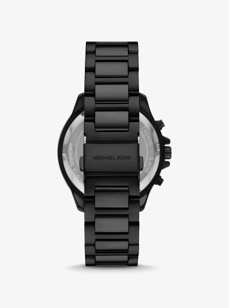 Oversized Sage Black-Tone Watch in BLACK | Michael Kors