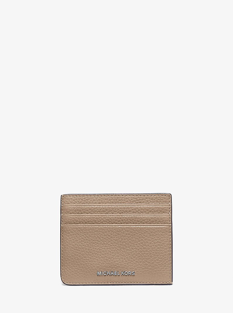 Hudson Pebbled Leather Card Case in BIRCH | Michael Kors