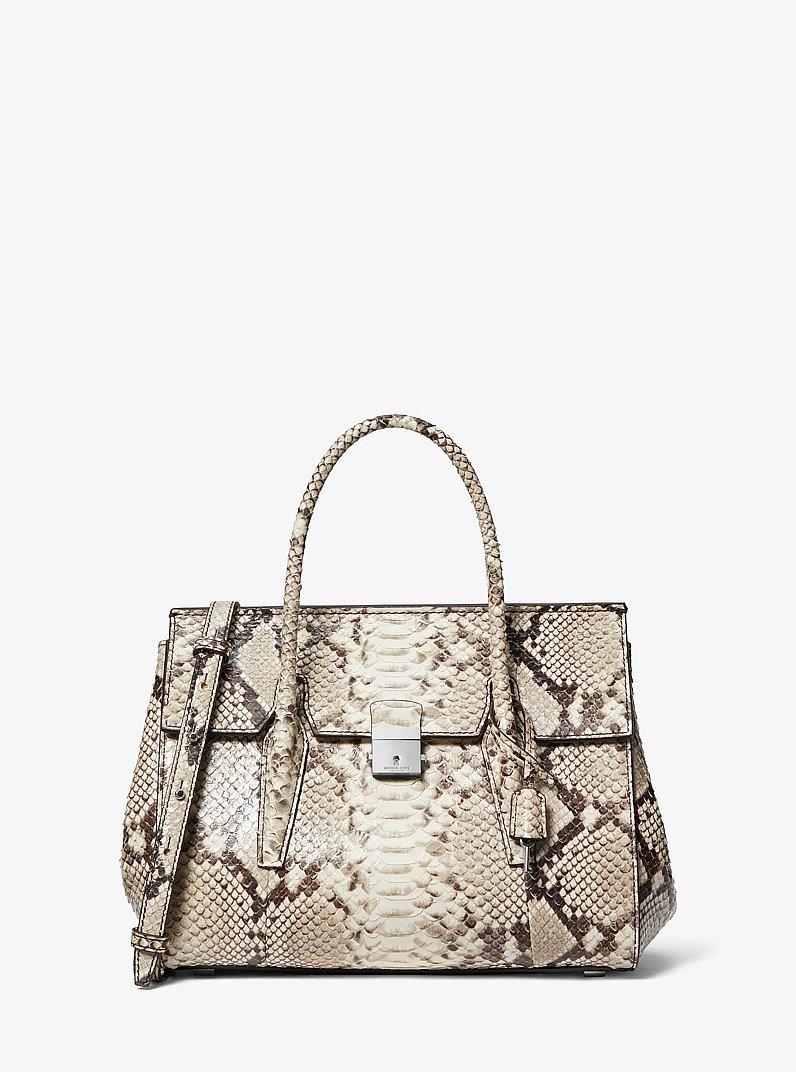 Campbell Medium Python Embossed Leather Satchel | Michael Kors [US]