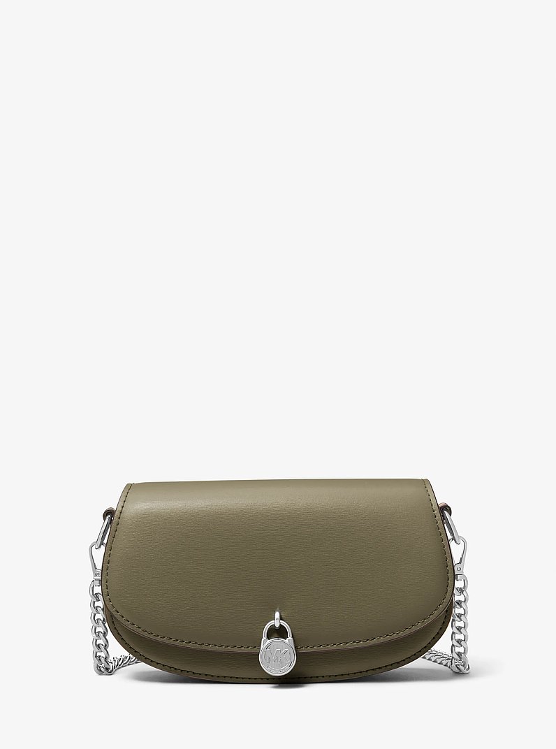 Mila Small Leather Convertible Crossbody Bag in OLIVE | Michael Kors