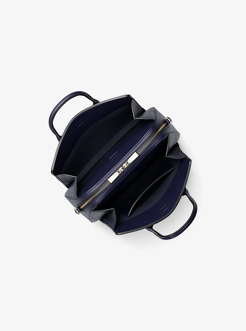 Bolso satchel Laila peque&ntilde;o con logotipo in VESTIDO AZUL | Michael Kors