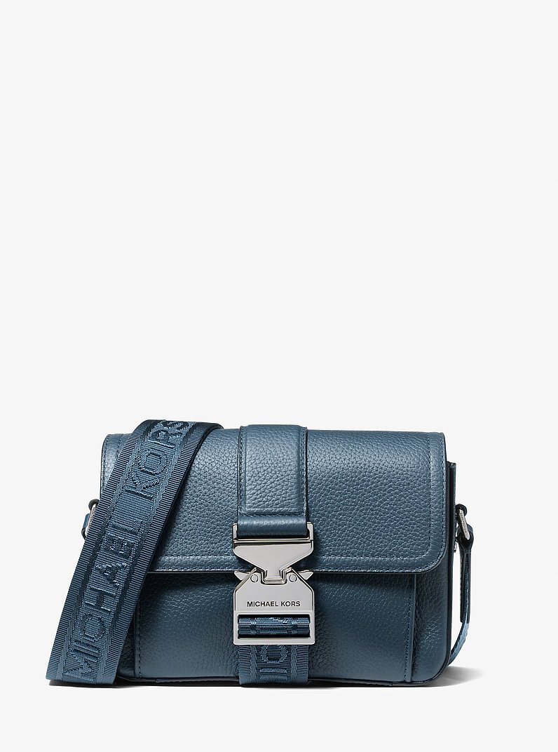 Sac &agrave; bandouli&egrave;re Hudson en cuir grain&eacute; in CHAMBRAI FONC&Eacute; | Michael Kors