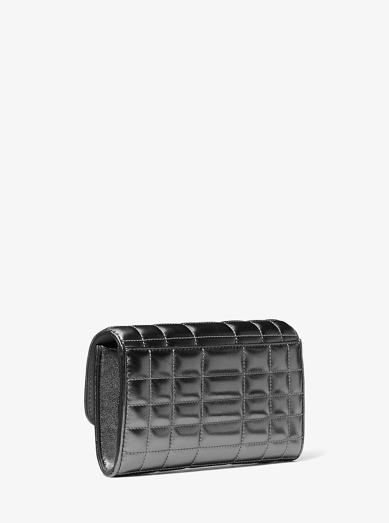 Sac &agrave; bandouli&egrave;re Tribeca convertible en cuir m&eacute;tallis&eacute;