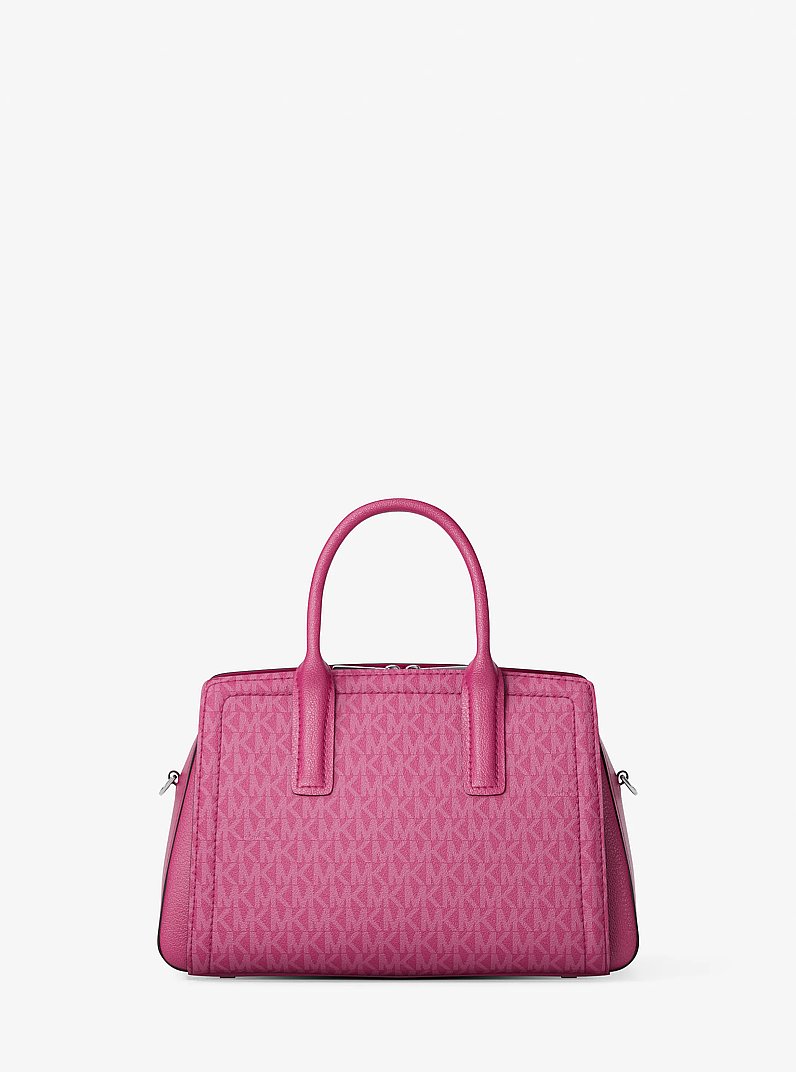 Laila Small Signature Logo Satchel in RASPBERRY | Michael Kors
