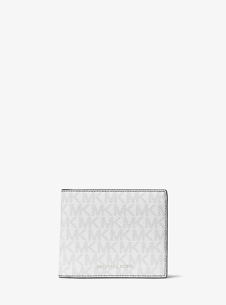 Cooper Logo Billfold Wallet With Coin Pouch in BRIGHT WHT | Michael Kors