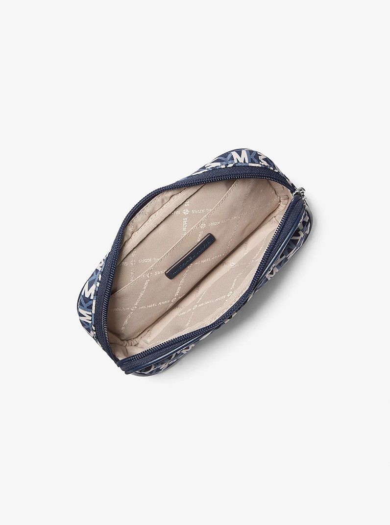Petit sac &agrave; une bretelle Khai &agrave; logo in BLEU MARINE | Michael Kors