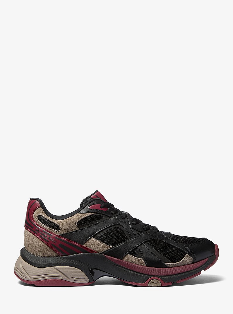 Zapatilla deportiva Leo de materiales mixtos in NEGRO COMBINADO | Michael Kors