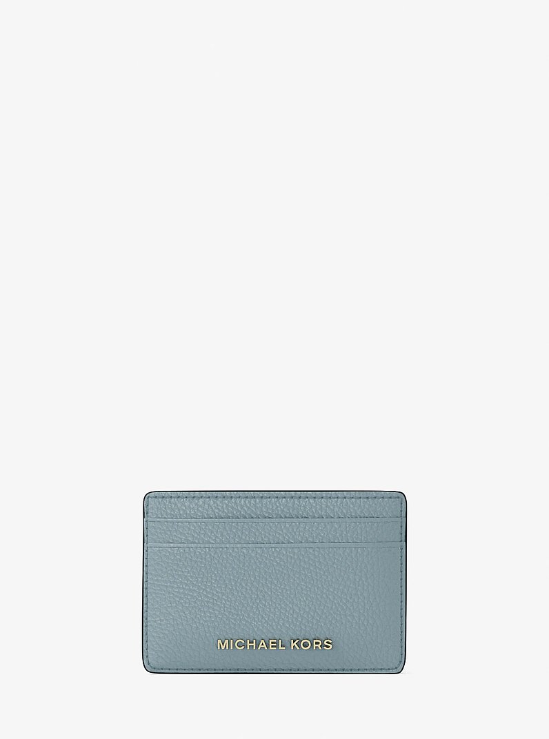 Porta carte di credito in pelle martellata in CHAMBRAY | Michael Kors