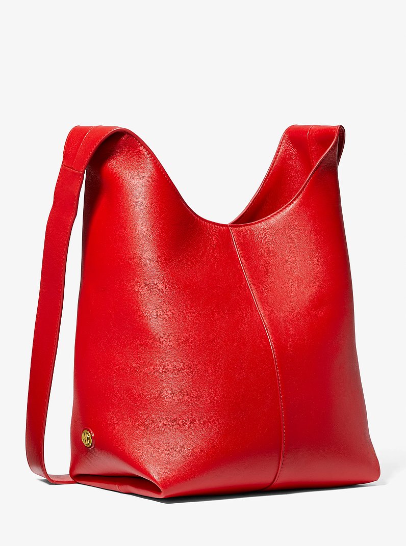 Bolso hobo Dede mediano de piel in AMAPOLA | Michael Kors