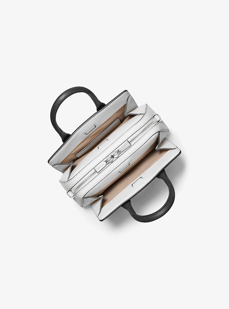 Laila Extra-Small Color-Block Leather Crossbody Bag in STORM MULTI | Michael Kors