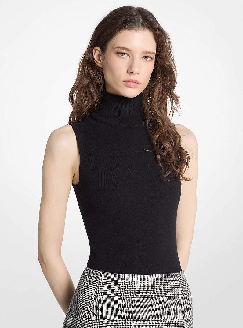 Body de cuello alto en mezcla de cachemira in NEGRO | Michael Kors