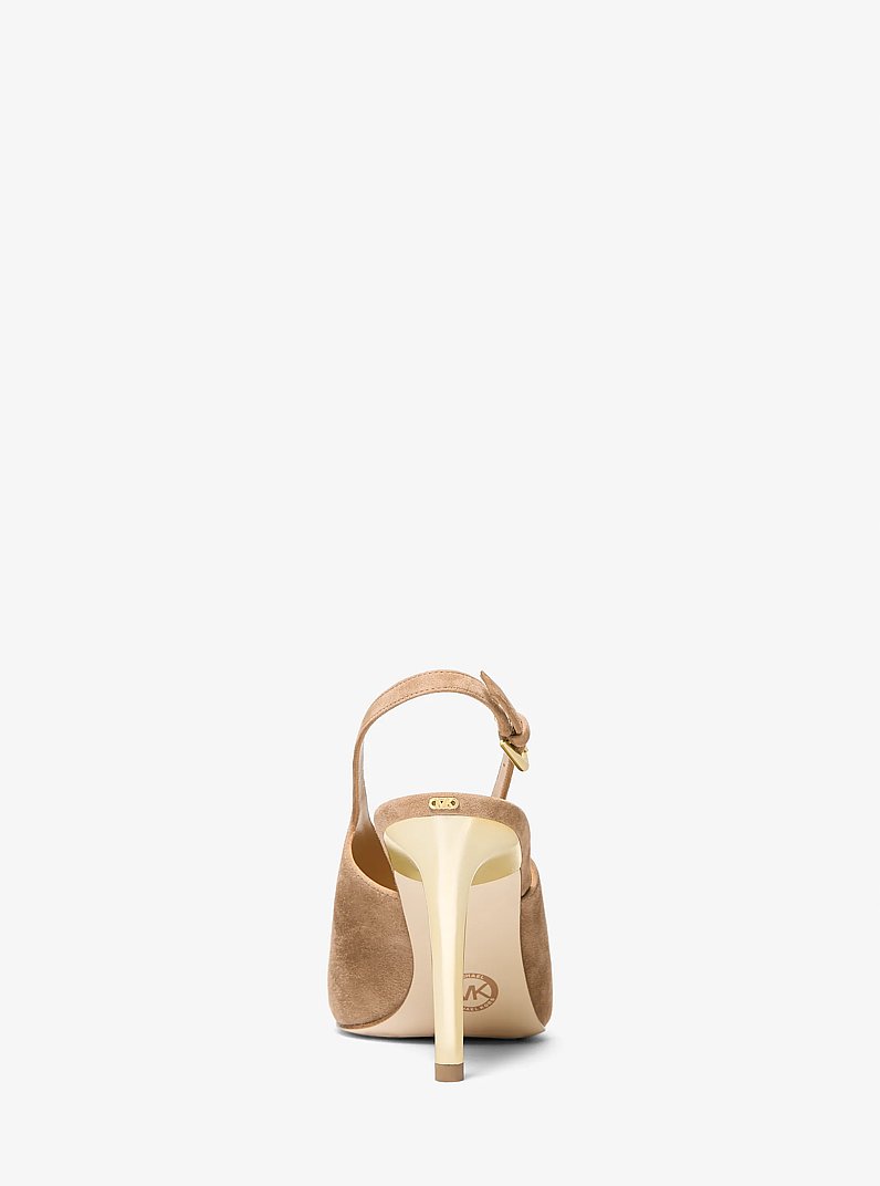 D&eacute;collet&eacute; Kasia slingback in pelle scamosciata